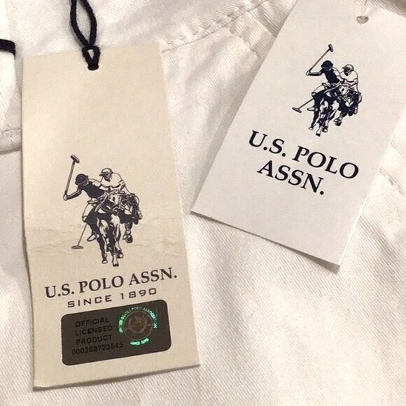 U.S. Polo Assoc. White Bermuda Shorts NEW - Picture 15 of 16